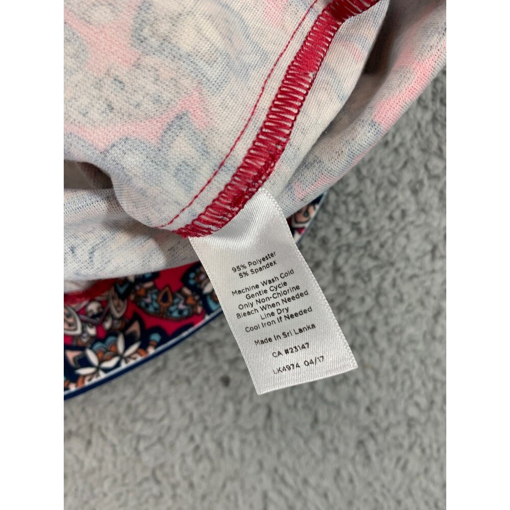 Talbots A-Line Skirt Women's Size 16W Pink Floral Stretch Regular Fit Front Zip - Picture 3 of 8